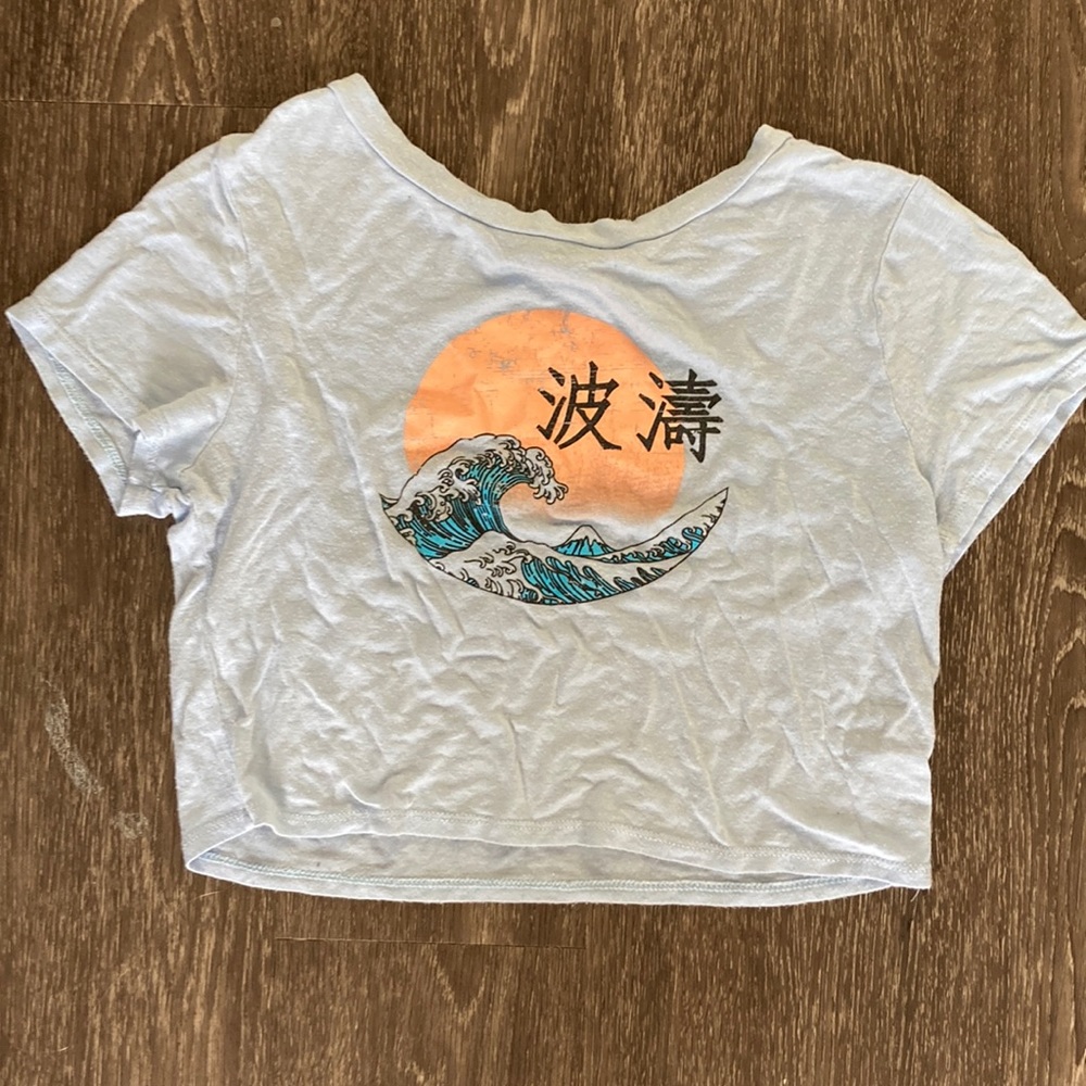 “Waves” blue tee